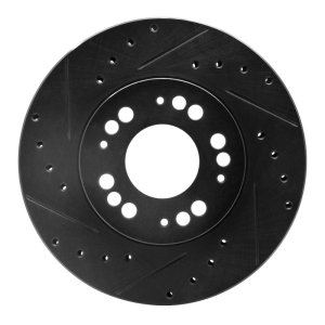 Dodge STEALTH Brake Rotor (1) - Front Left - R1 Concepts - Drilled & Slotted - Black - `91-`04
